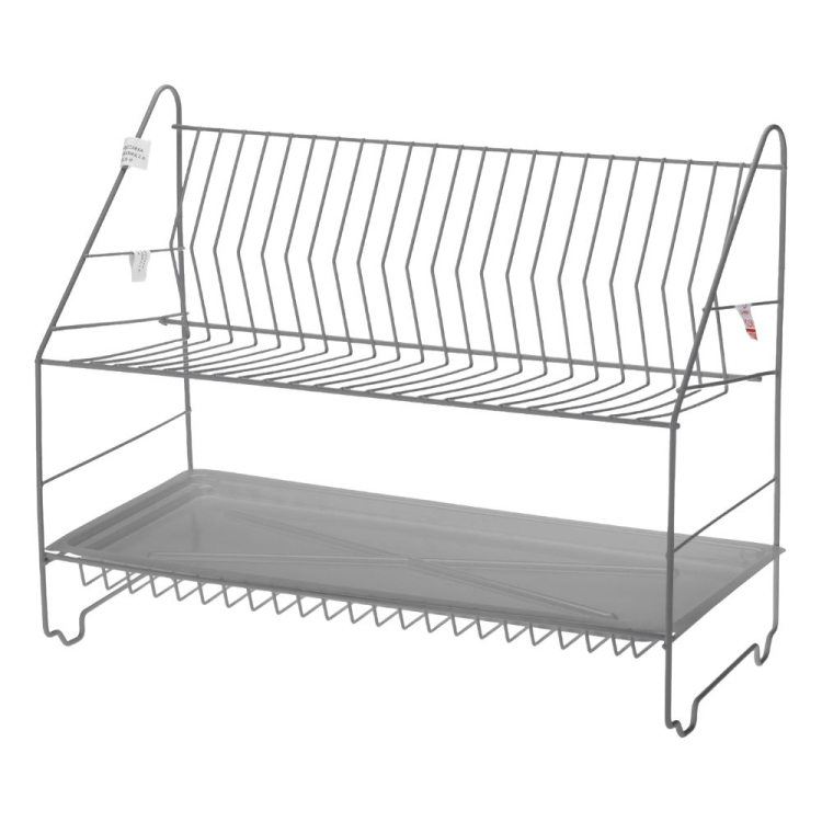 Suszarka do naczyń 2 poziomowa 50cm FIONA srebrny